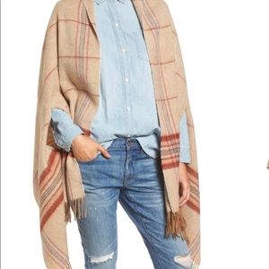 Madewell Placed Plaid Cape Scarf
